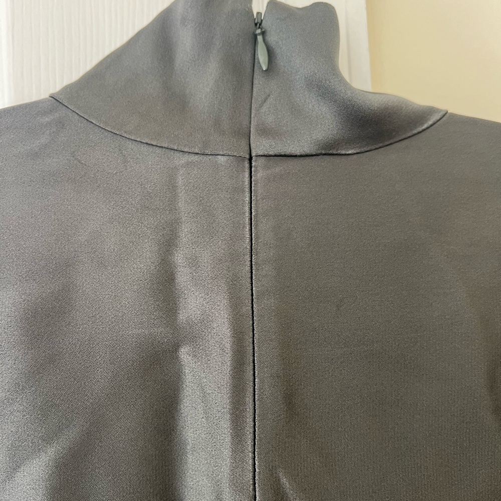 Sally LaPointe Black Lightweight Satin Caftan Top - Picture 6 of 6